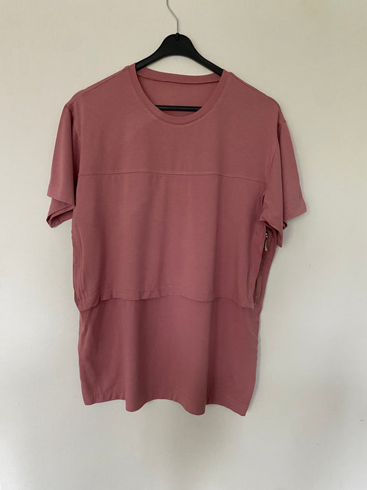 Feedi Borstvoeding T-shirt – Voedingsshirt voor Mama’s – Bordeauxrood