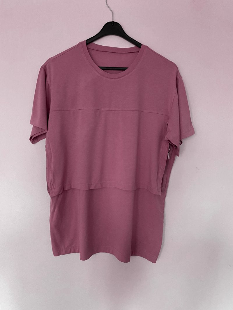 Feedi Borstvoeding T-shirt – Voedingsshirt voor Mama’s - Pastelroze